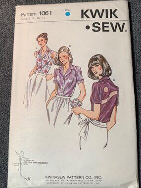 Kwik Sew Misses Shirt Sewing Pattern Size 6 8 10 12 1061 Uncut